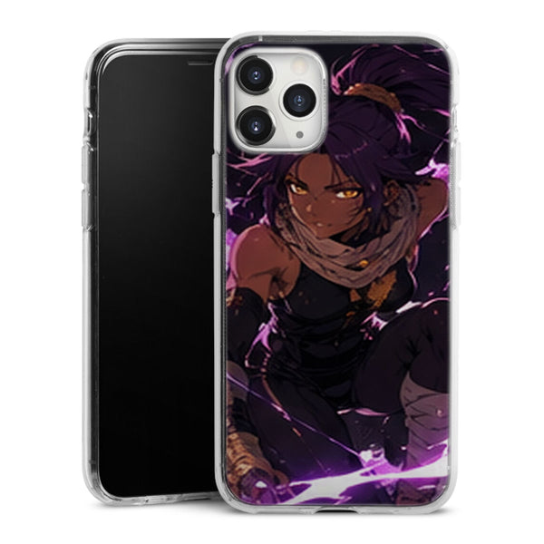 Coque Yoruichi Shunko Eclairs Violets Manga | iPhone, Samsung, Manga Bleach, Yoruichi Bleach - coque Yoruichi manga pour iPhone et Samsung