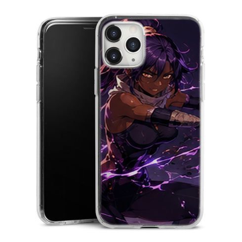 Coque Yoruichi Combat Eclair Violet Manga | iPhone, Samsung, Manga Bleach, Yoruichi Bleach - coque Yoruichi manga pour iPhone et Samsung