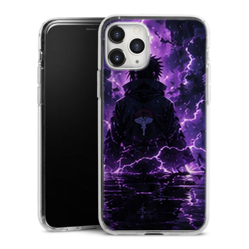 Coque Sasuke Eclairs Violets Naruto | iPhone, Samsung, Manga Dark - coque Naruto univers rouges et univers noirs pour iPhone et Samsung