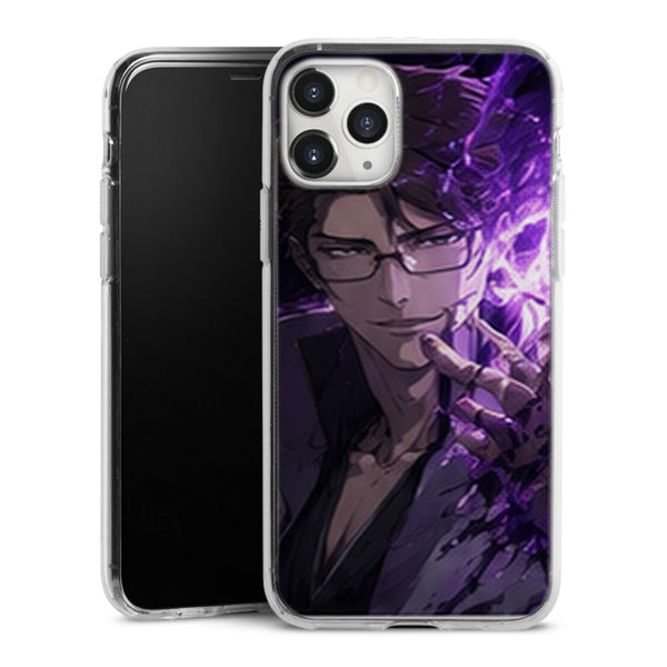 Coque Aizen Lunettes Aura Violette | iPhone, Samsung, Manga Bleach, Aizen