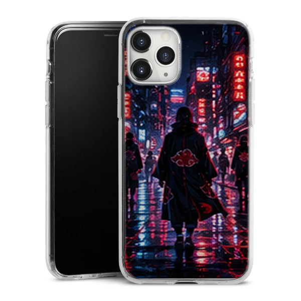Coque Akatsuki Ville Neon Naruto | iPhone, Samsung, Manga Dark - coque Naruto univers rouges et univers noirs pour iPhone et Samsung