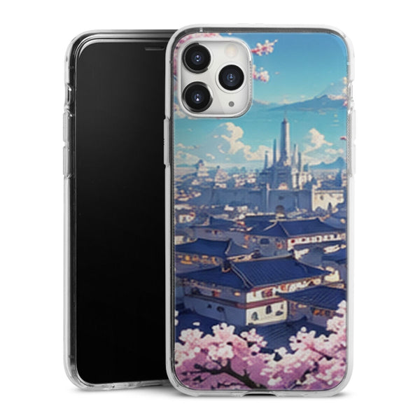 Coque Soul Society Cerisiers Roses Ciel Bleu Manga | iPhone, Samsung, Manga Bleach, Soul Society - coque Soul Society manga pour iPhone et Samsung
