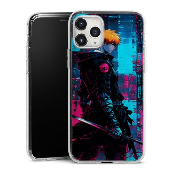 Coque Ichigo Kurosaki Cyberpunk Rose Bleu Bleach | iPhone, Samsung