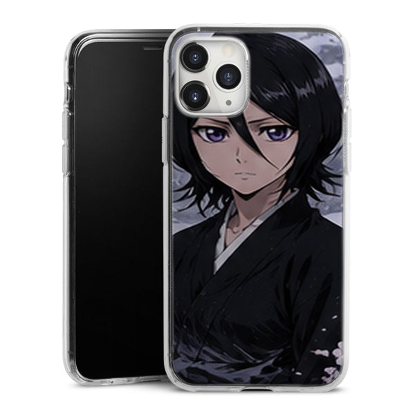 Coque Rukia Kuchiki Portrait Classique Fleurs Blanches Manga | iPhone, Samsung, Manga Bleach, Rukia Kuchiki - coque Rukia Kuchiki manga pour iPhone et Samsung