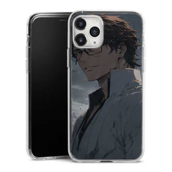 Coque Aizen Profil Ciel Gris | iPhone, Samsung, Manga Bleach, Aizen