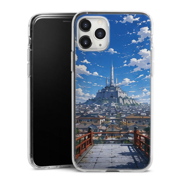 Coque Soul Society Balcon Ville Ciel Bleu Manga | iPhone, Samsung, Manga Bleach, Soul Society - coque Soul Society manga pour iPhone et Samsung