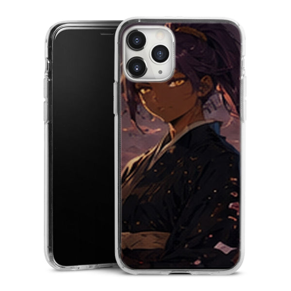 Coque Yoruichi Kimono Noir Petales Roses Manga | iPhone, Samsung, Manga Bleach, Yoruichi Bleach - coque Yoruichi manga pour iPhone et Samsung