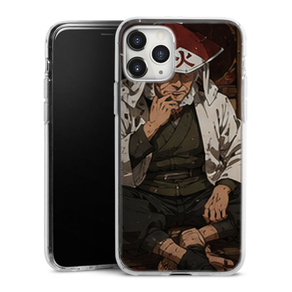 Coque Hokage Hiruzen Sarutobi Assis Chapeau Rouge Konoha - coque telephone Hokage Naruto Shippuden