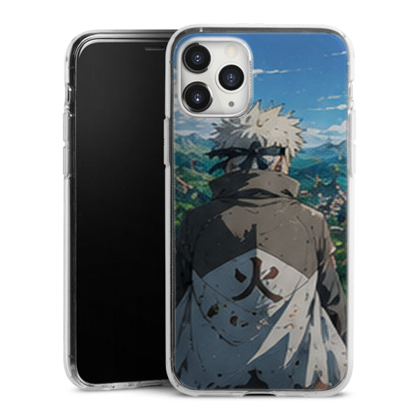 Coque Hokage Kakashi Manteau Blanc Village Konoha Montagne - coque telephone Hokage Naruto Shippuden