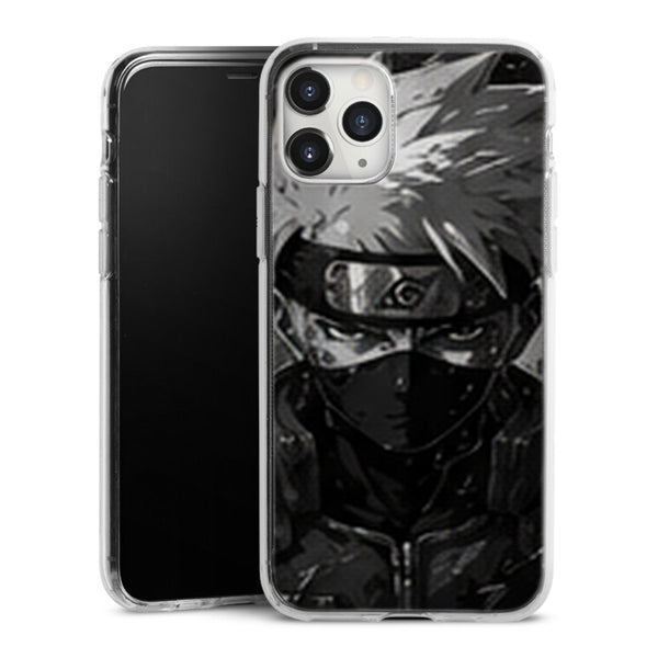 Coque Hokage Kakashi Noir Blanc Sharingan Portrait Ninja - coque telephone Hokage Naruto Shippuden