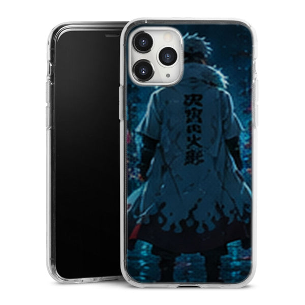 Coque Hokage Kakashi Ville Neon Manteau Bleu Cyberpunk - coque telephone Hokage Naruto Shippuden