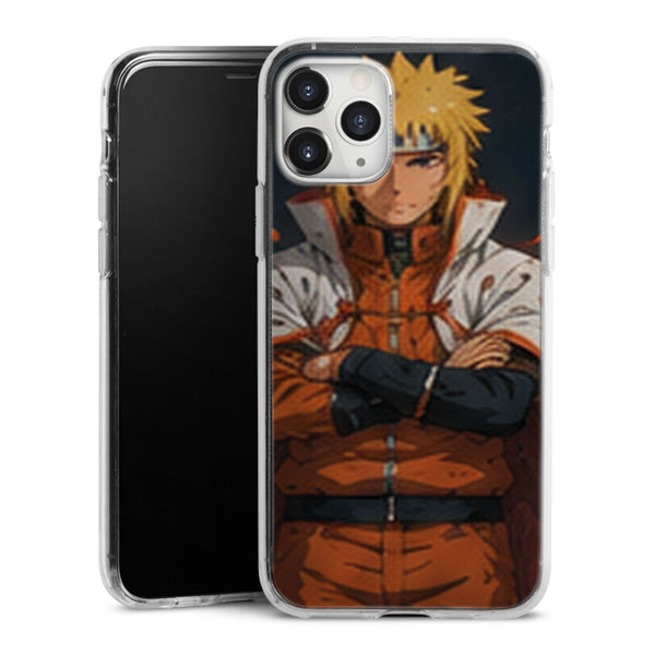 Coque Hokage Minato Namikaze Portrait Orange Manteau Blanc - coque telephone Hokage Naruto Shippuden