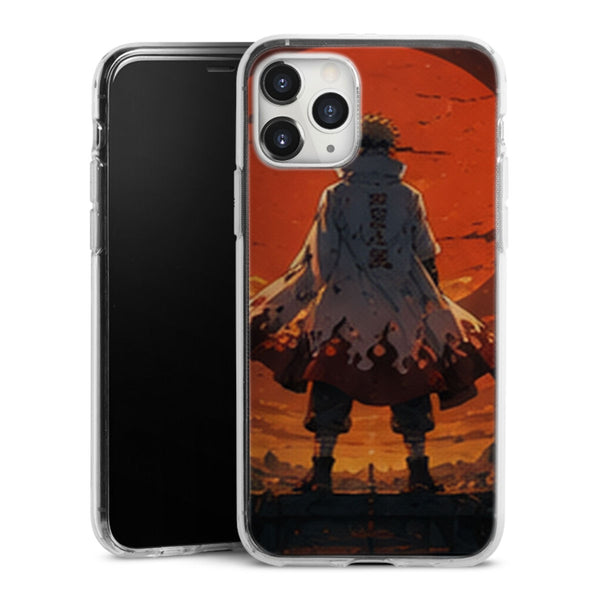 Coque Hokage Minato Silhouette Soleil Rouge Corbeaux - coque telephone Hokage Naruto Shippuden