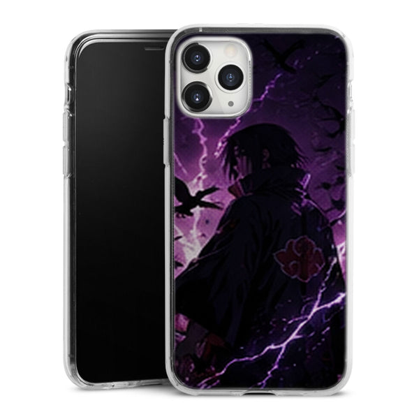 Coque Itachi Akatsuki Eclairs Violets Corbeaux Nuit — MaCoquePerso
