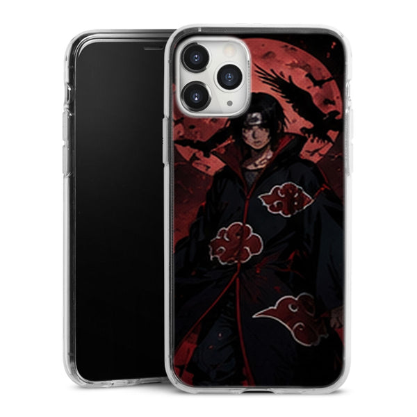 Coque Itachi Akatsuki Lune Rouge Corbeaux Manteau Noir — MaCoquePerso
