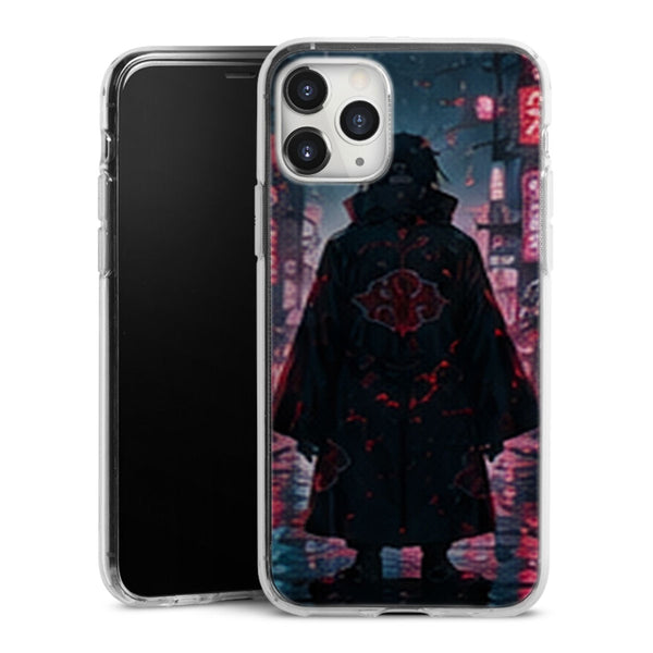 Coque Itachi Akatsuki Ville Neon Pluie Cyberpunk — MaCoquePerso