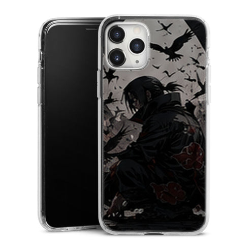 Coque Itachi Corbeaux Noir Blanc Akatsuki Assis — MaCoquePerso