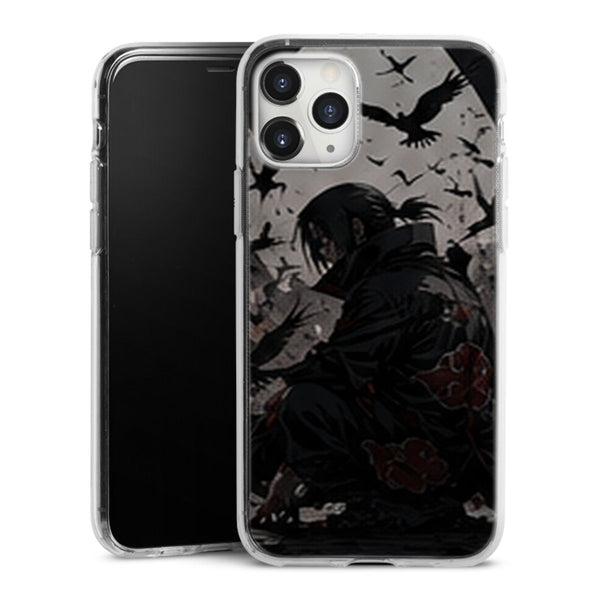 Coque Itachi Corbeaux Noir Blanc Akatsuki Assis — MaCoquePerso