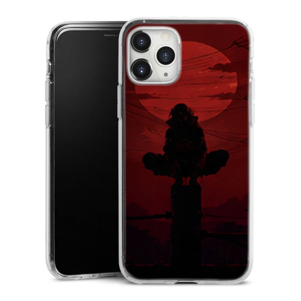 Coque Itachi Silhouette Soleil Rouge Ville Japonaise — MaCoquePerso
