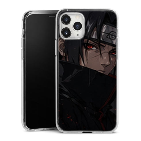 Coque Itachi Uchiha Portrait Akatsuki Noir Rouge — MaCoquePerso