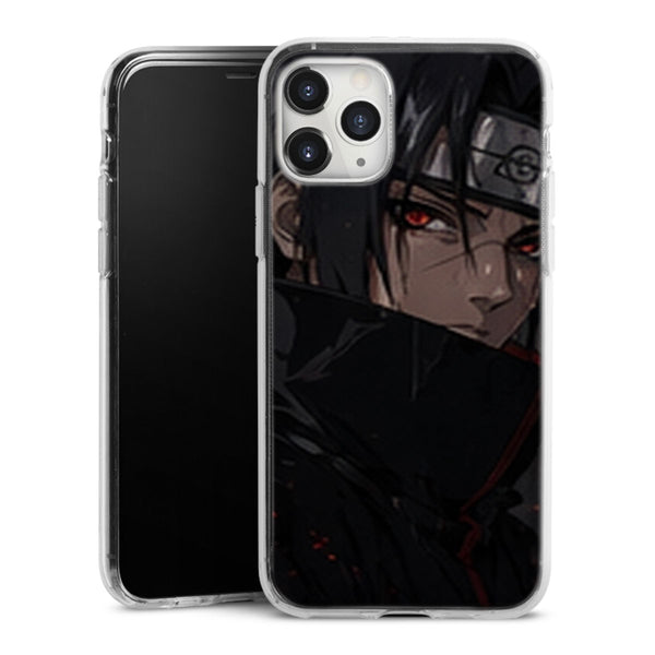 Coque Itachi Uchiha Portrait Akatsuki Noir Rouge — MaCoquePerso