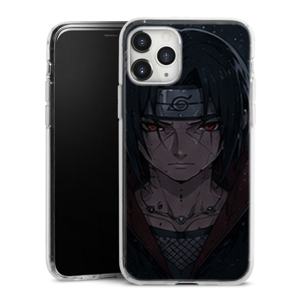 Coque Itachi Uchiha Portrait Pluie Neige Regard Rouge — MaCoquePerso