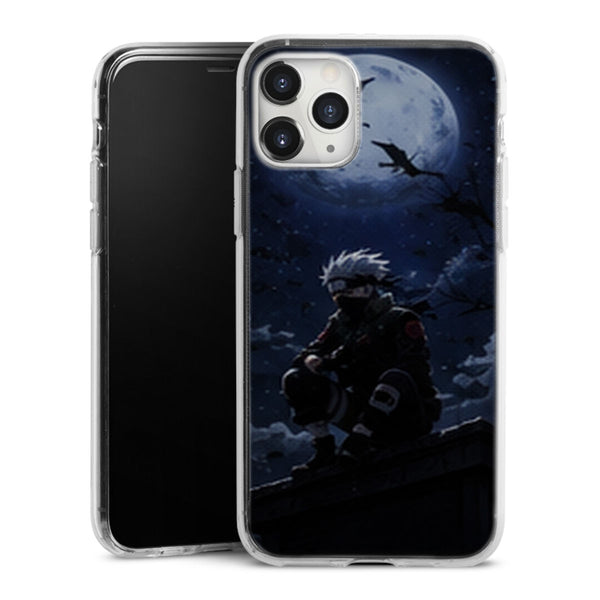 Coque Kakashi Hatake Lune Bleue Corbeaux Nuit Naruto - coque telephone Kakashi Naruto Shippuden
