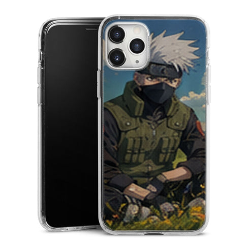 Coque Kakashi Hatake Prairie Fleurs Ciel Bleu - coque telephone Kakashi Naruto Shippuden