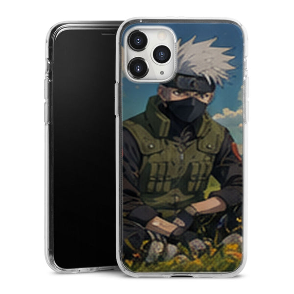 Coque Kakashi Hatake Prairie Fleurs Ciel Bleu - coque telephone Kakashi Naruto Shippuden