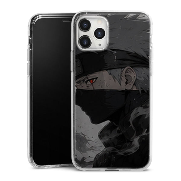 Coque Kakashi Hatake Profil Noir Blanc Sharingan - coque telephone Kakashi Naruto Shippuden