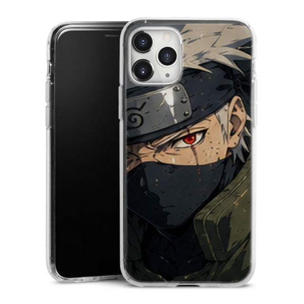 Coque Kakashi Sharingan Rouge Gros Plan Masque Konoha - coque telephone Kakashi Naruto Shippuden