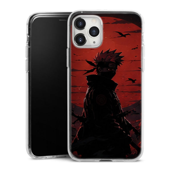 Coque Kakashi Silhouette Soleil Rouge Corbeaux Manga - coque telephone Kakashi Naruto Shippuden