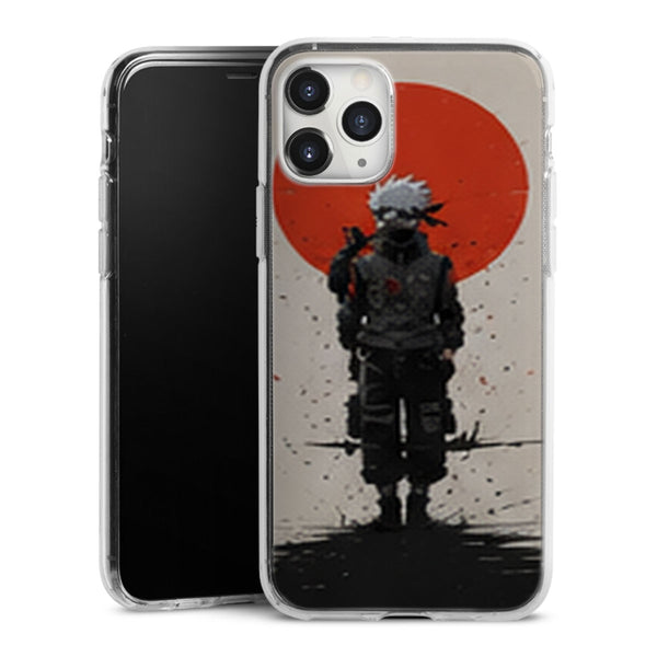 Coque Kakashi Silhouette Soleil Rouge Minimaliste - coque telephone Kakashi Naruto Shippuden