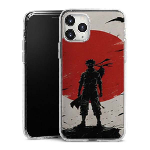 Coque Samourai Ninja Soleil Rouge Minimaliste — MaCoquePerso