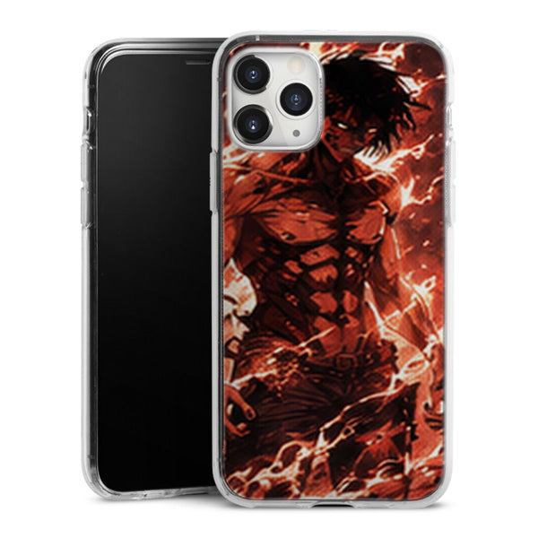 Coque Eren Titan Corps En Feu Attaque des Titans - coque silicone manga iPhone Samsung