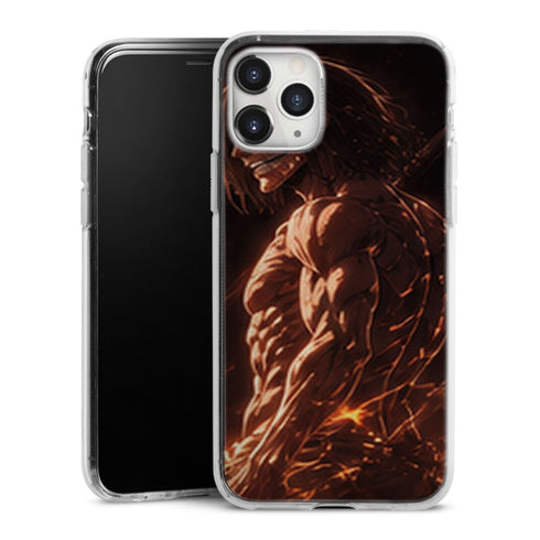 Coque Eren Titan Flammes du Titan Attaque des Titans - coque silicone manga iPhone Samsung - second visuel