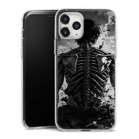 Coque Eren Titan Squelette Noir et Blanc Attaque des Titans - coque silicone manga iPhone Samsung