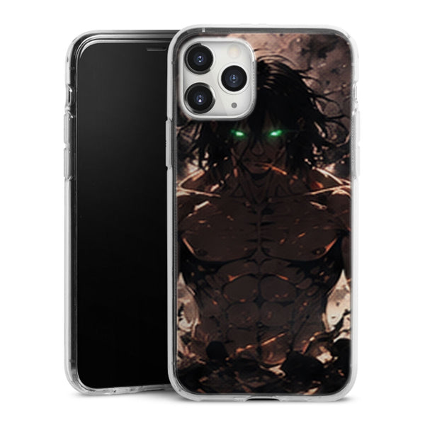 Coque Eren Titan Yeux Verts Dechaine Attaque des Titans - coque silicone manga iPhone Samsung
