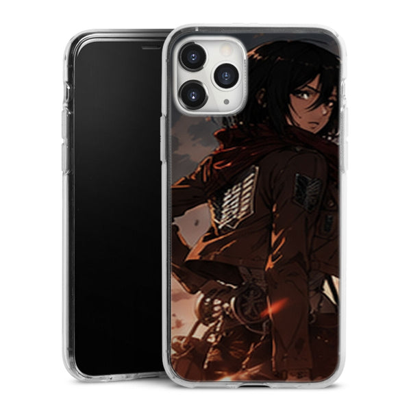 Coque Mikasa Ackerman Coucher de Feu Attaque des Titans - coque silicone manga iPhone Samsung