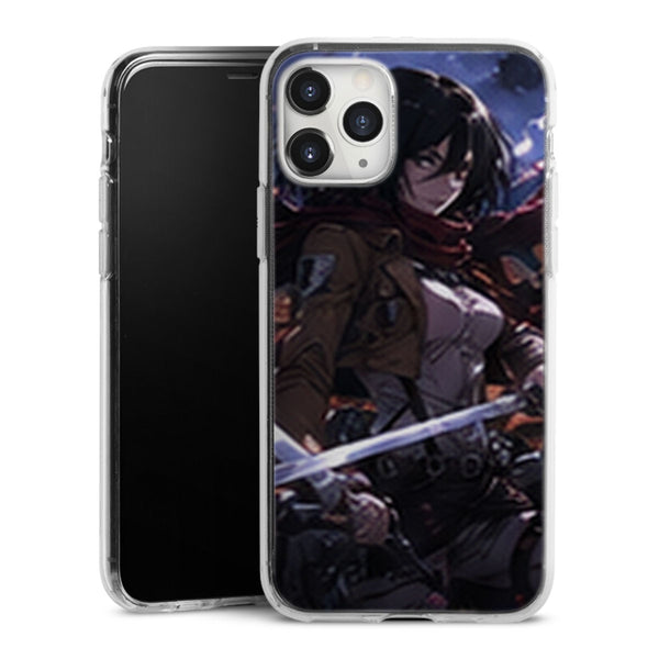 Coque Mikasa Ackerman Double Lame Attaque des Titans - coque silicone manga iPhone Samsung