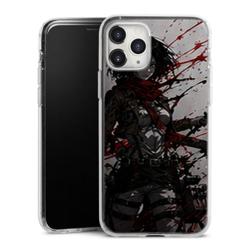 Coque Mikasa Ackerman Eclats Sanglants Attaque des Titans - coque silicone manga iPhone Samsung - second visuel