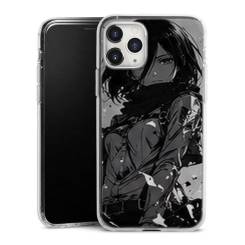 Coque Mikasa Ackerman Encre Noire Attaque des Titans - coque silicone manga iPhone Samsung - second visuel