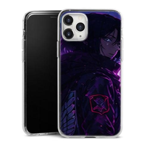 Coque Mikasa Ackerman Neon Violet Attaque des Titans - coque silicone manga iPhone Samsung - second visuel