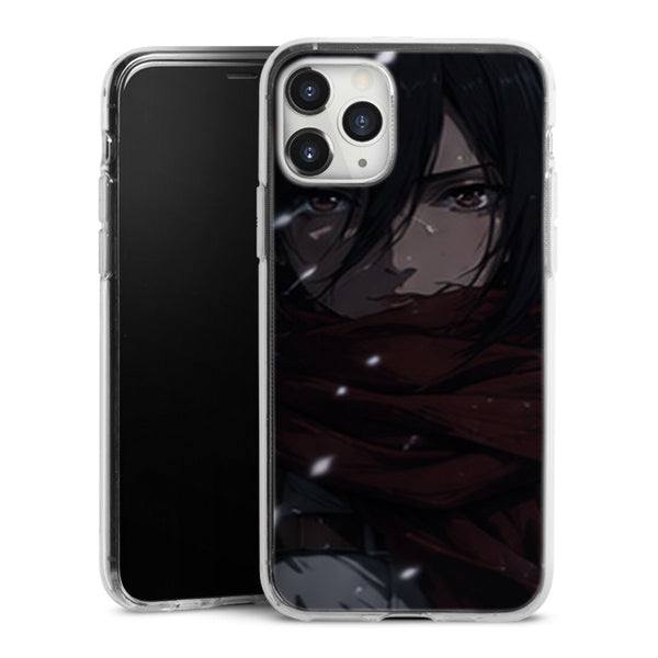Coque Mikasa Ackerman Regard sous la Neige Attaque des Titans - coque silicone manga iPhone Samsung