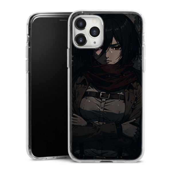 Coque Mikasa Ackerman Silence des Murs Attaque des Titans - coque silicone manga iPhone Samsung