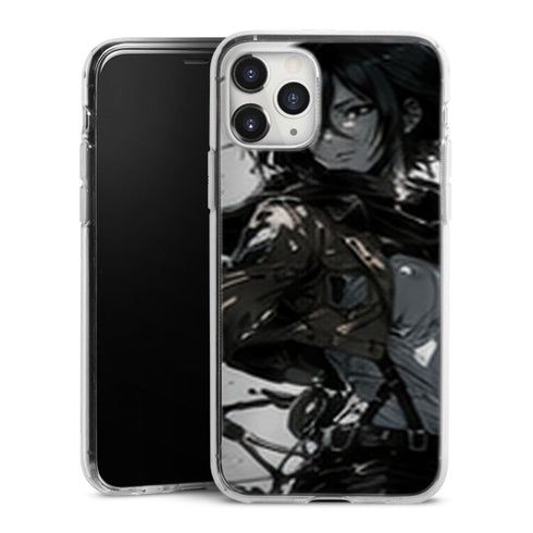 Coque Mikasa Ackerman Soldate En Encre Attaque des Titans - coque silicone manga iPhone Samsung - second visuel