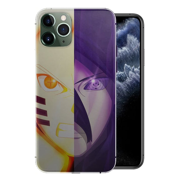 Coque Naruto Vs Sasuke pour téléphones Apple iPhone 12, iPhone 12 MAX, iPhone 12 PRO, iPhone 12 PRO MAX