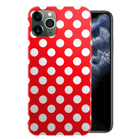 Coque iPhone 11 Rouge à Pois Blancs / Silicone / Girly / PRO / PRO MAX | iPhone 12, iPhone 12 MAX, iPhone 12 PRO, iPhone 12 PRO MAX MaCoquePerso