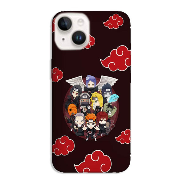 Coque iPhone 14 Chibi Akatsuki Montage