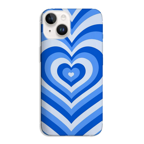 Coque iPhone 14 Coeur Bleu